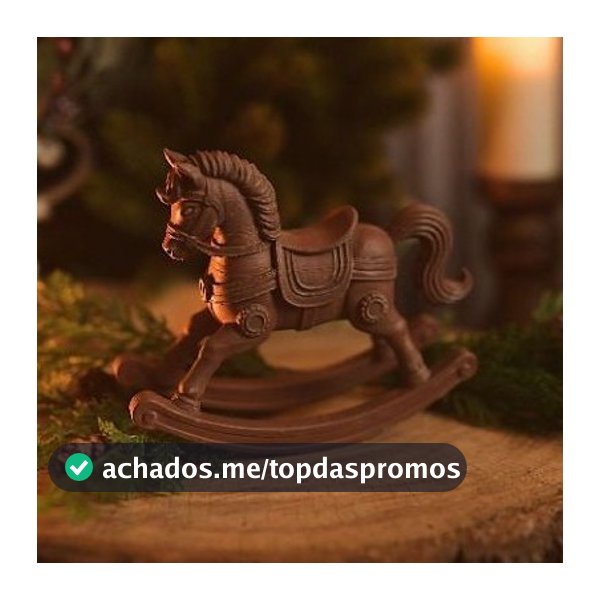 Cavalo de Balanço Vintage Enfeite de Natal 3D – Pintado à Mão e Elegante! 🎠🎄✨