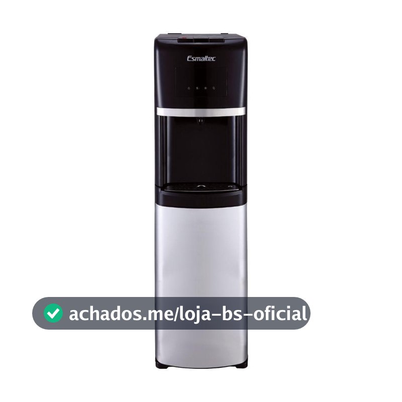 Bebedouro de Coluna Esmaltec Gelágua EGCQF HE Compartimento de garrafão interno Inox 127v