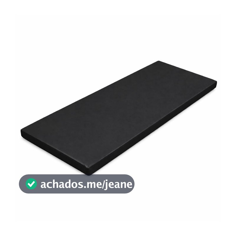 Colchonete Preto Fitness Espuma Alta Densidade | Confortável, Resistente e Antiderrapante | Treino em Casa ou Academia