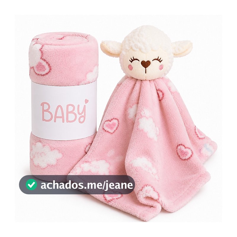 Kit Manta com Naninha Bebê Fleece Toque Super Macio Antialérgica Infantil