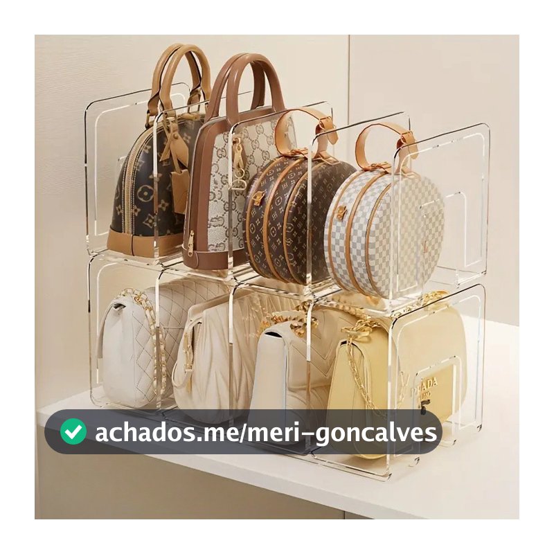 Organizador Acrilico Escritorio Estante Sala Multiuso Livros Bolsa Clutch Carteira Paramount