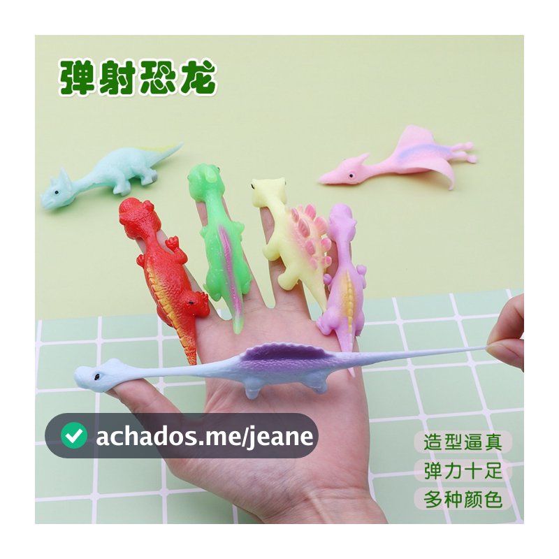 【3pcs】Dinossauro Catapulta  Divertido Lançamento de Dardos de Dedo Descompressão Borracha Macia