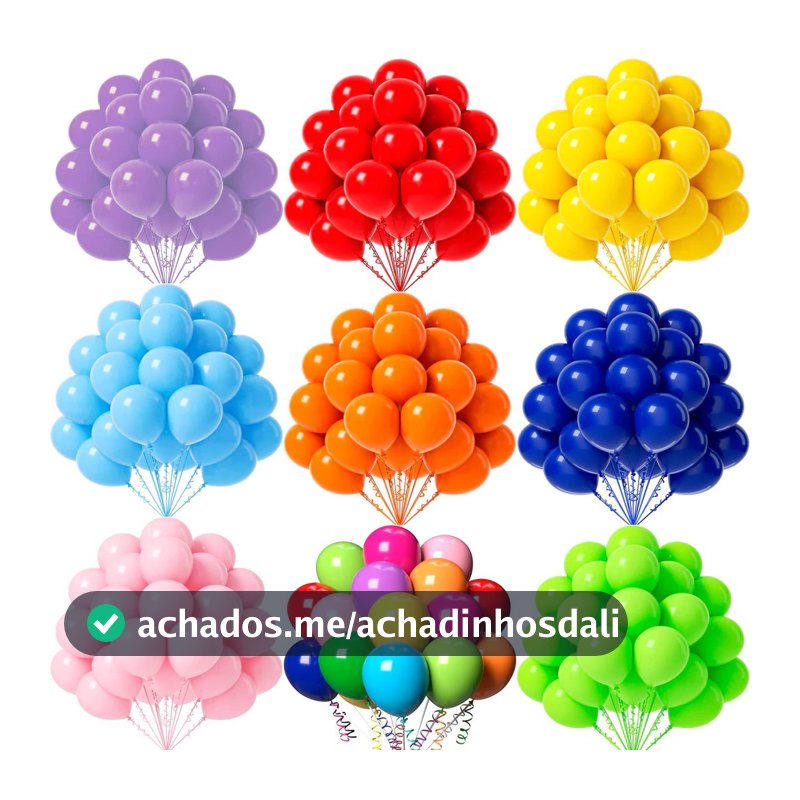 Kit 50 Balão Bexiga Liso Decoração 10 Polegadas Comemoração Bola Festa Surpresa Aniversário