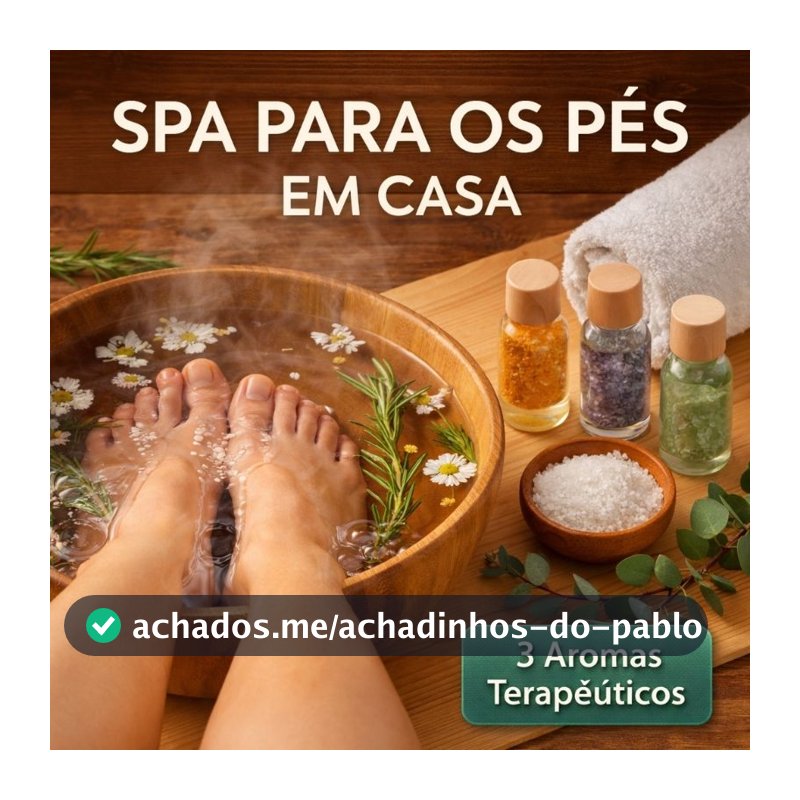 Escalda Pés Spa Relaxante Em Casa | Alívio Para Pés Cansados e Inchados | Kit Spa Para Pés