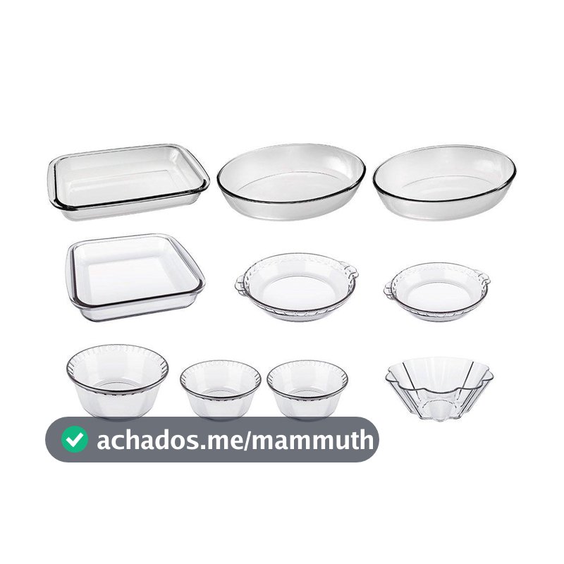 Conjunto de Assadeiras e Formas Marinex 10 Peças
