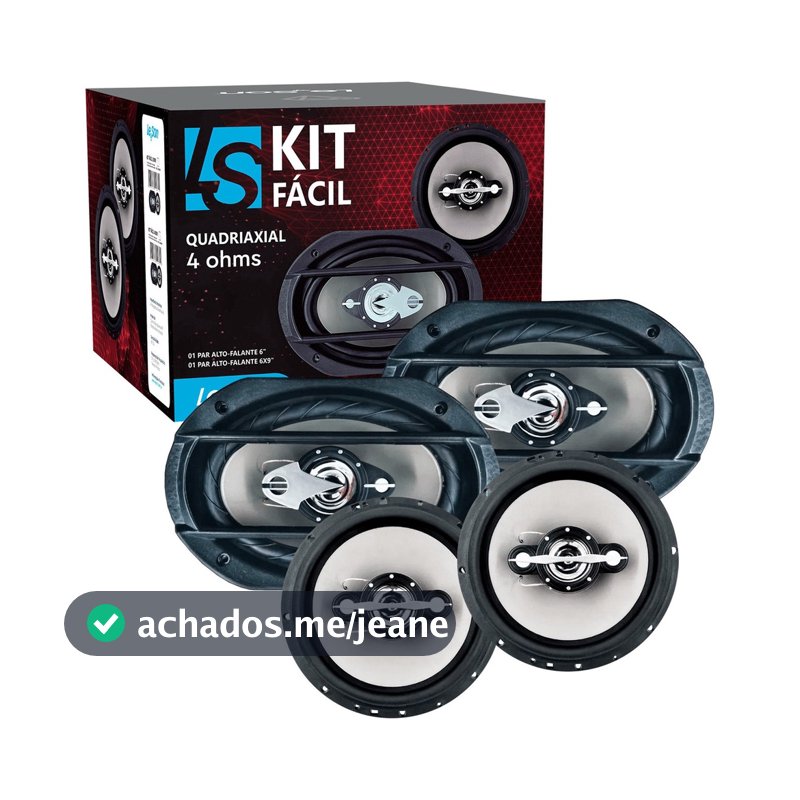 Kit Fácil Leson Alto Falantes 6 Pol Quadriaxial 6x9 Pol 340w