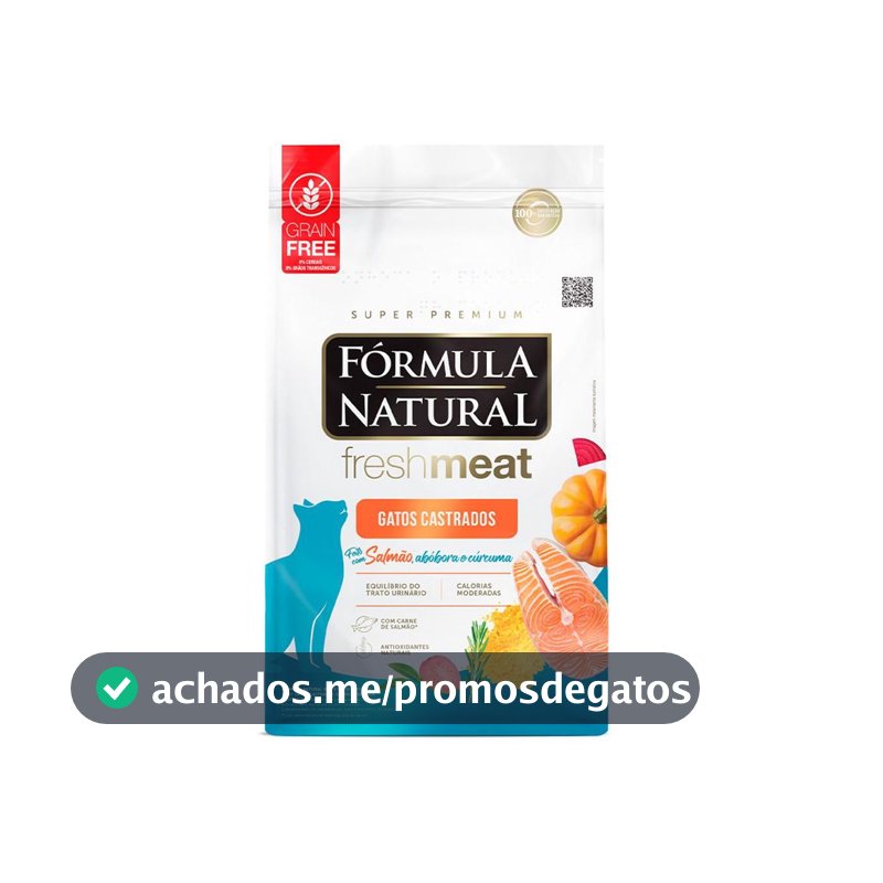 Fórmula Natural Fresh Meat Salmão Gato Castrado 10,1KG