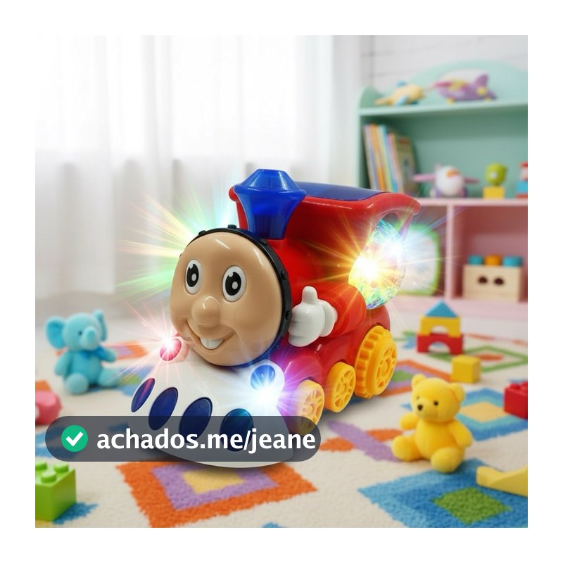 Brinquedo Infantil Interativo Educativo Trem Thomas com Luz e Som, Trilhos e Acessórios PARA MENINA MENINO