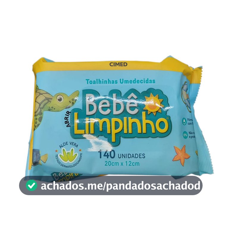 Toalha Umedecida Bebê Limpinho 140 unidades
