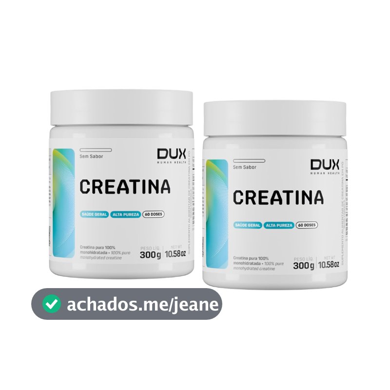 Kit 2x Creatina Monohidratada DUX Nutrition 300g cada – 100% Pura