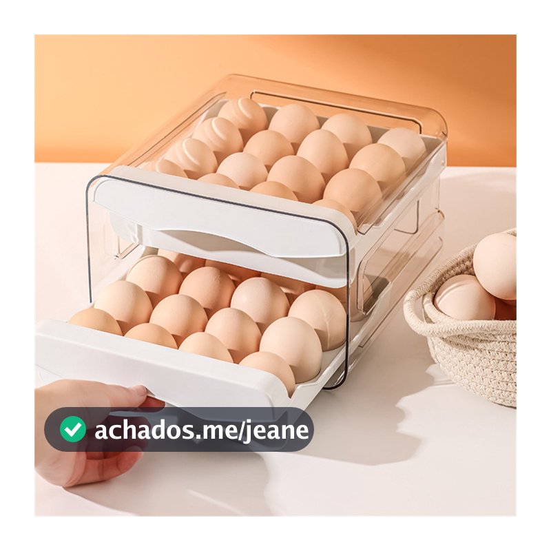 Caixa para ovos de cozinha empilhável de dupla camada para ovos de cozinha