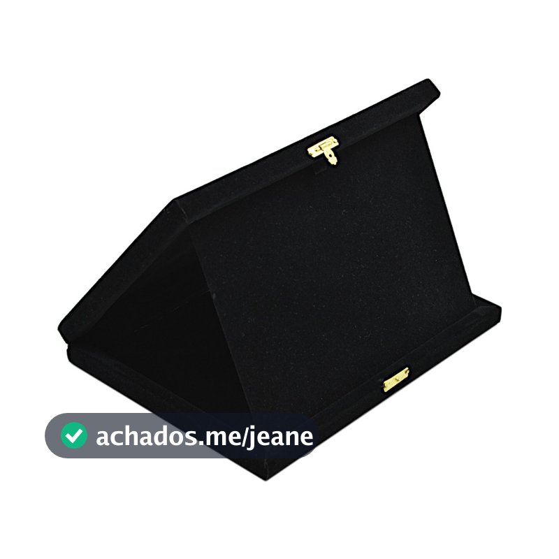 Kit com 5 Estojo Placa De Homenagem Formatura - 20x16 cm Veludo Trinco