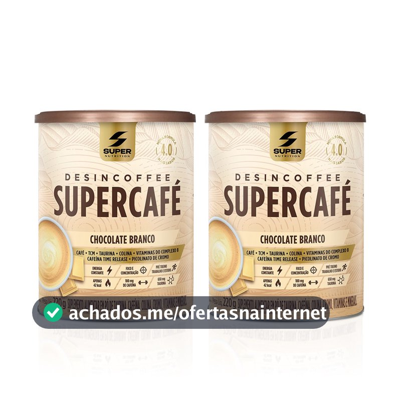02 Latas de Supercafé Chocolate Branco