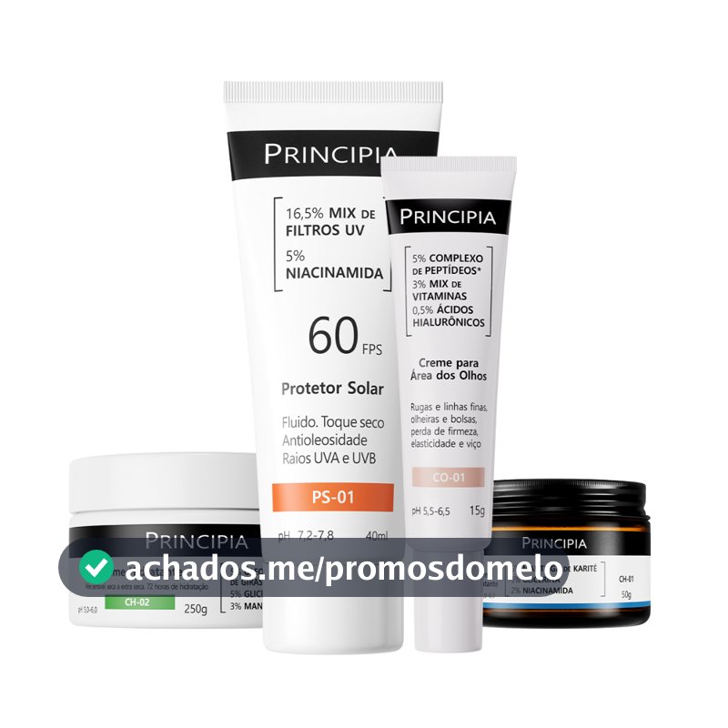 Principia Kit Creme Para os olhos CO-01 + Ch-01 + Ch-02 250g+ Ps-01 FPS 60