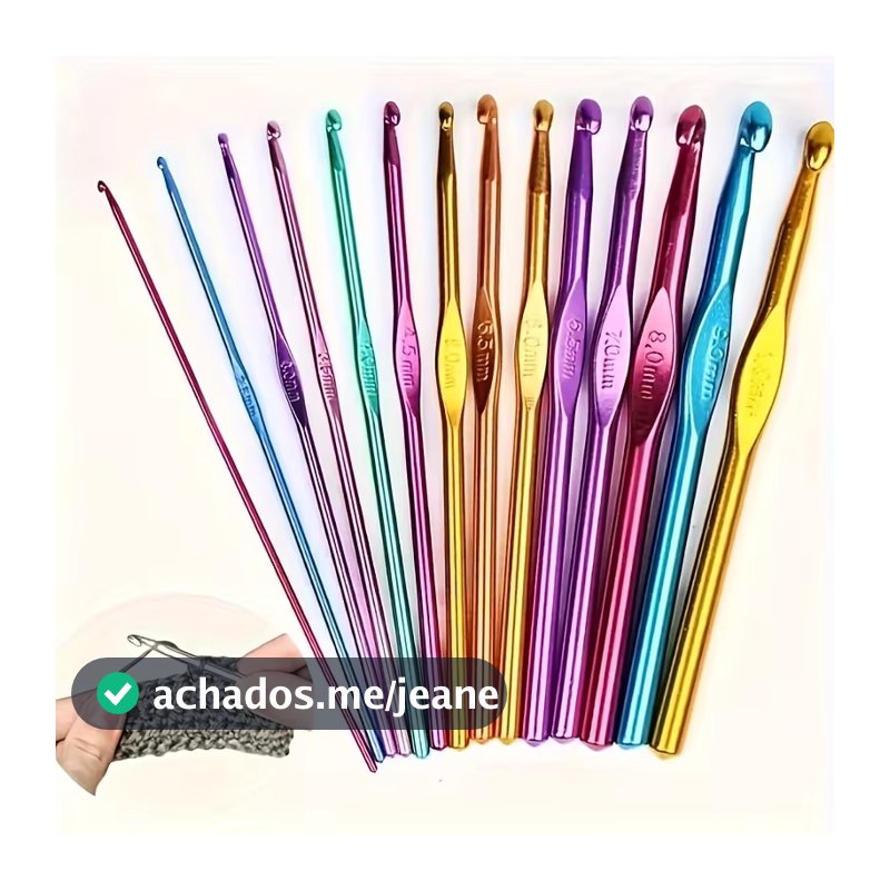 Kit Agulha Para Crochê - Pacote Com 14 Tamanhos