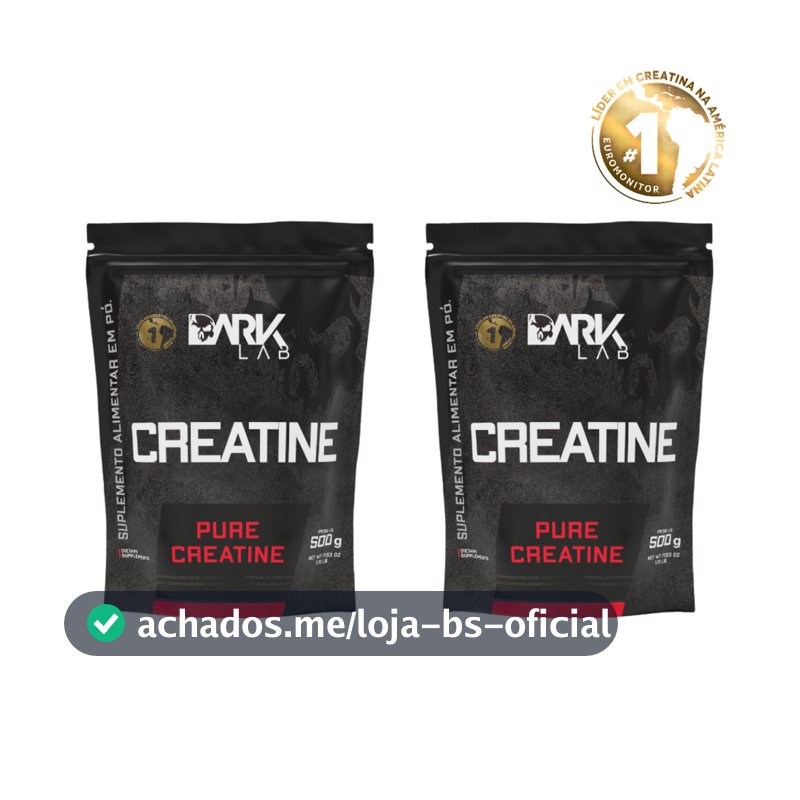 Kit 2x Creatina Monohidratada Pura Refil 500g Dark Lab -  Creatina 100% Pura