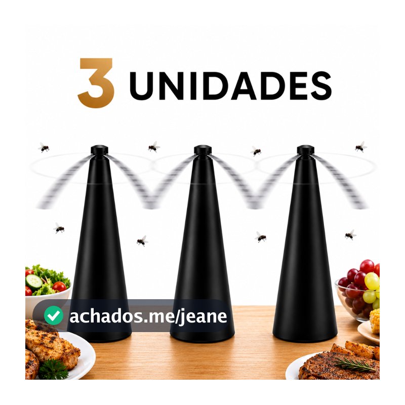 Ventilador Espanta Mosca Repelente Para Mesa Cozinha Churrasco Comida