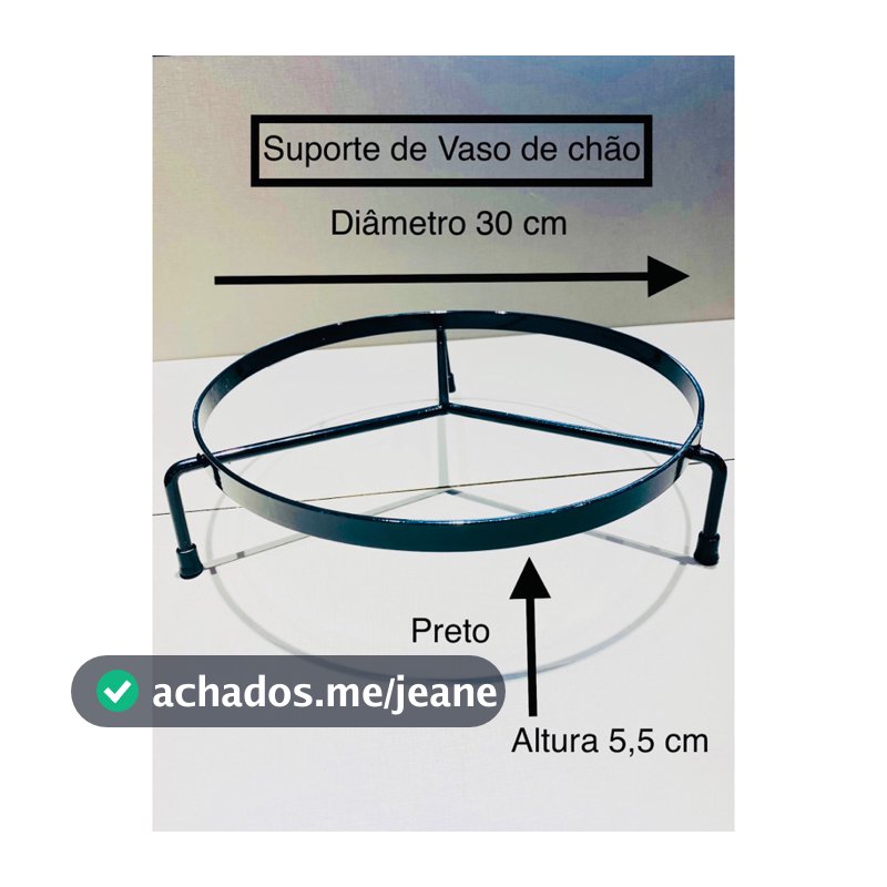 1 Suporte para Vasos de Plantas de chão ferro chato 30 cm  diâmetro .