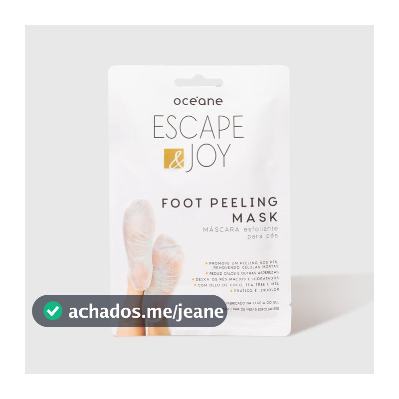 Máscara Esfoliante para Pés com Óleo de Coco - Foot Peeling Mask 1 Par