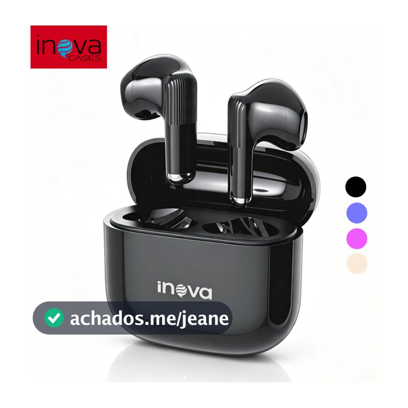 Inova Fones de Ouvido Sem Fio Bluetooth 6.0 com microfone fone tws 9D Stero Fone HiFi 30H Bateria de longa FON-13082B