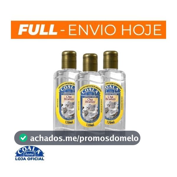 Kit 3 Limpadores de Ambientes Coala Chá Branco - 120ml