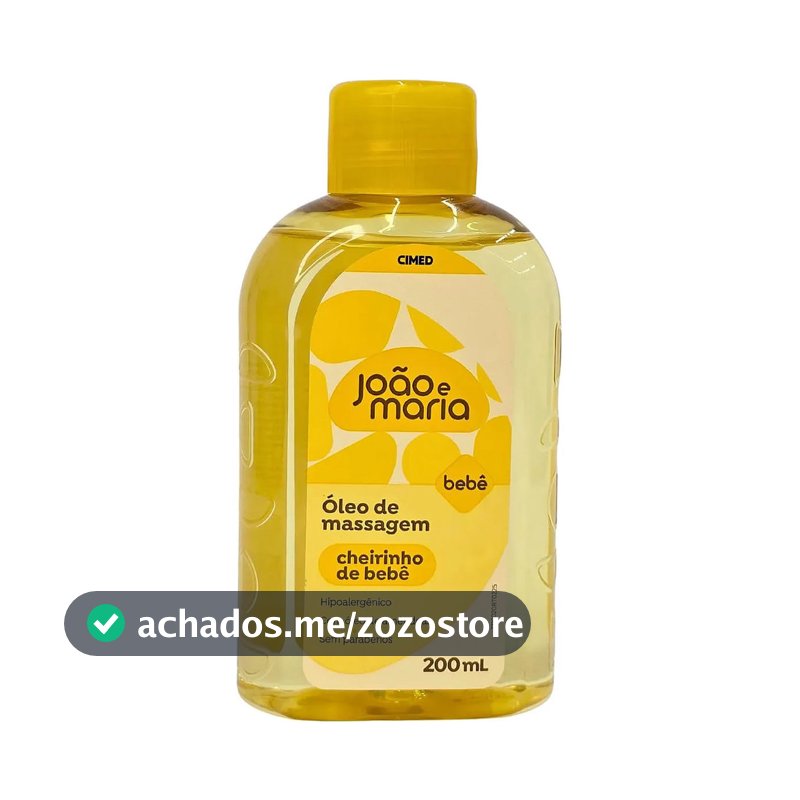 Óleo de Massagem João e Maria Cheirinho de Bebê 200ml