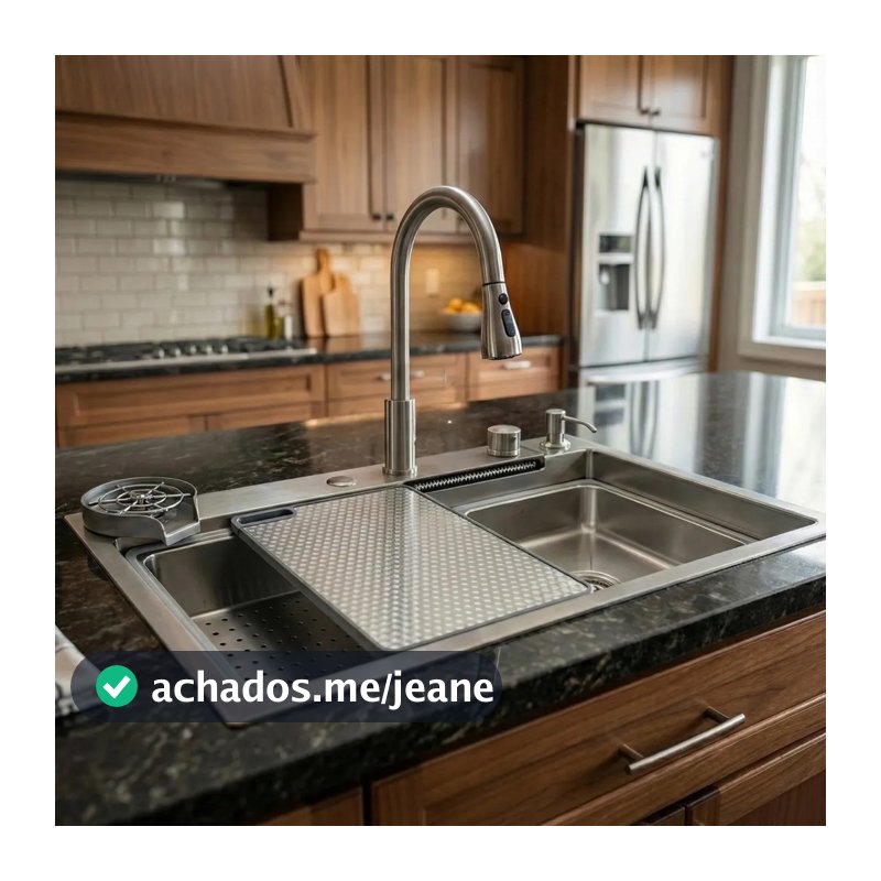 Kit Cuba de Cozinha Gourmet Completa Aço Inox