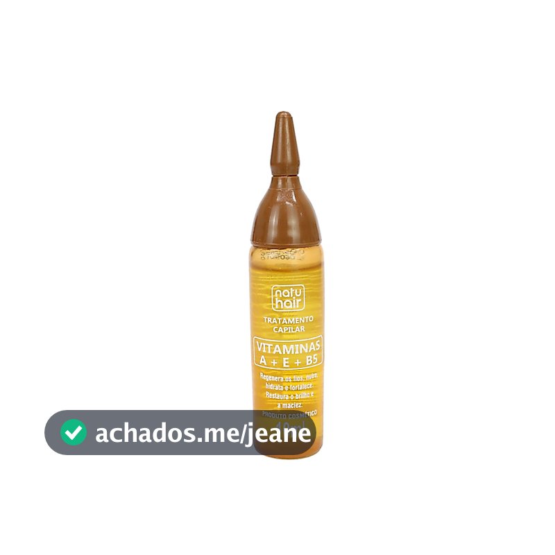 Ampola de Tratamento Capilar Vitamina A+E+B5 Natuhair 10ml - (Unidade)