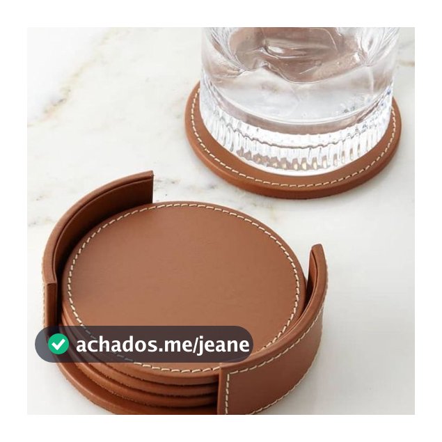 Porta Copos Kit 6 Conjunto de Courino Bolacha Para Copo Chopp Material Premium Costurado Dupla Face