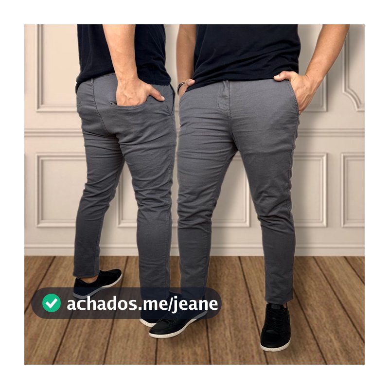 Calça SARJA Masculina Social Sport Fino Lycra Slim