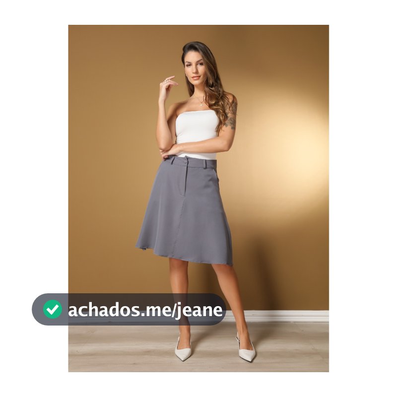 Saia alfaiataria feminino tem forro