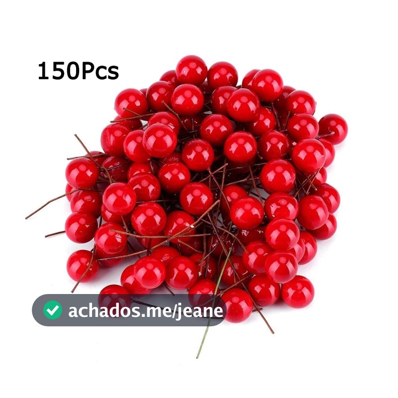 150/100/50 Pcs Decoração De Natal Artificial De Plástico Mini Ouro Vermelho Prata Cereja Baga / Enfeites De Árvore De Natal Diy Decorações De Natal Para Casa