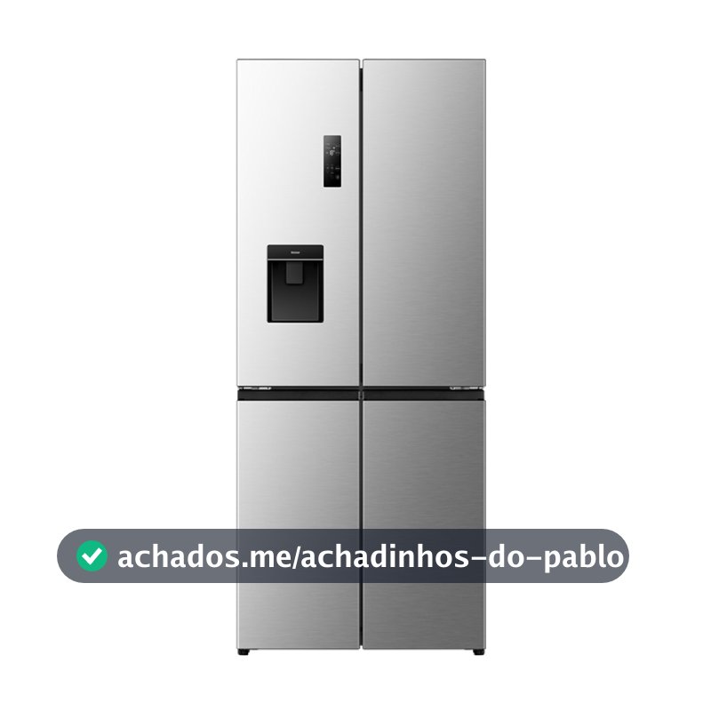 Geladeira Hisense Multidoor 460l Frost Free Inverter Inox