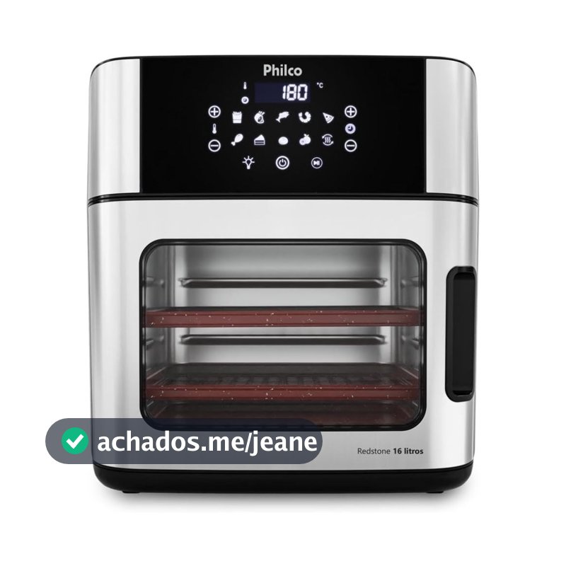 Air Fryer 4 em 1 16 Litros Philco PAF16A 220V Painel Digital Forno Elétrico Sem Óleo Assa Grelha Desidrata