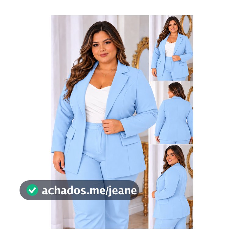 Blazer Alfaiataria Plus Size GG G1 G2 Feminino Casaco Social Sem Botão