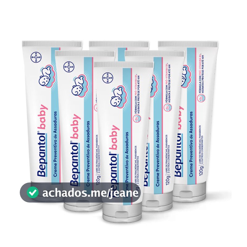 Kit 6un Creme Preventivo de Assadura Bepantol Baby 120gr Cada