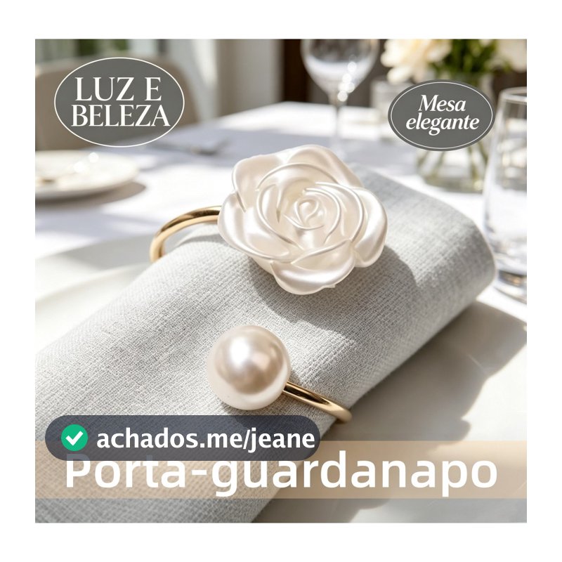 Kit 10 Anel Porta Guardanapos Argolas De Flor Premium- Decoração de Mesa Luxuosa para Festas, Jantares e Hotéis