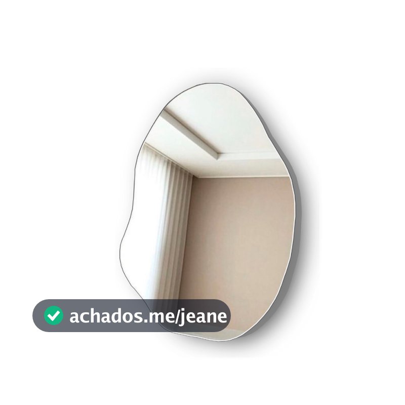 Espelho orgânico assimétrico Doug 50x35 3mm lapidado e polido