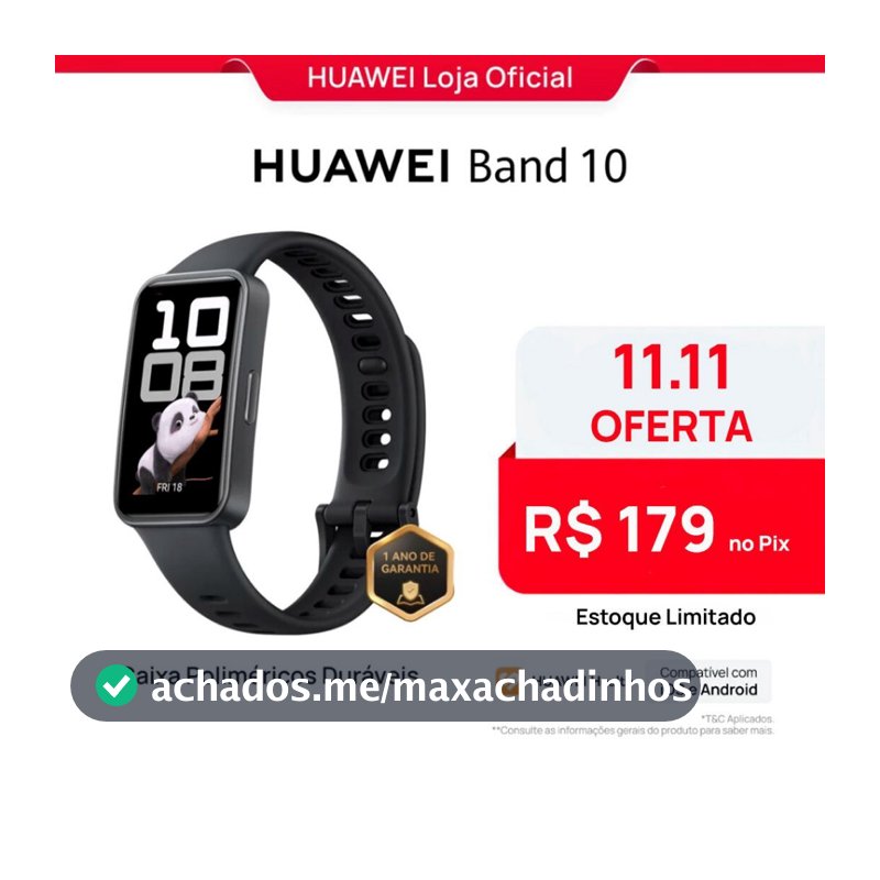 HUAWEI Band 10 | Relógio Smartchwatch | Análise do Sono em Nível Profissional