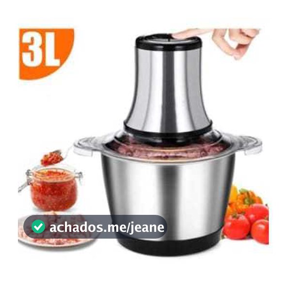 2-3 Litro Triturador De Alimentos Carne e Legumes Multiprocessador Elétrico 2 Modos Fácil De Limpar