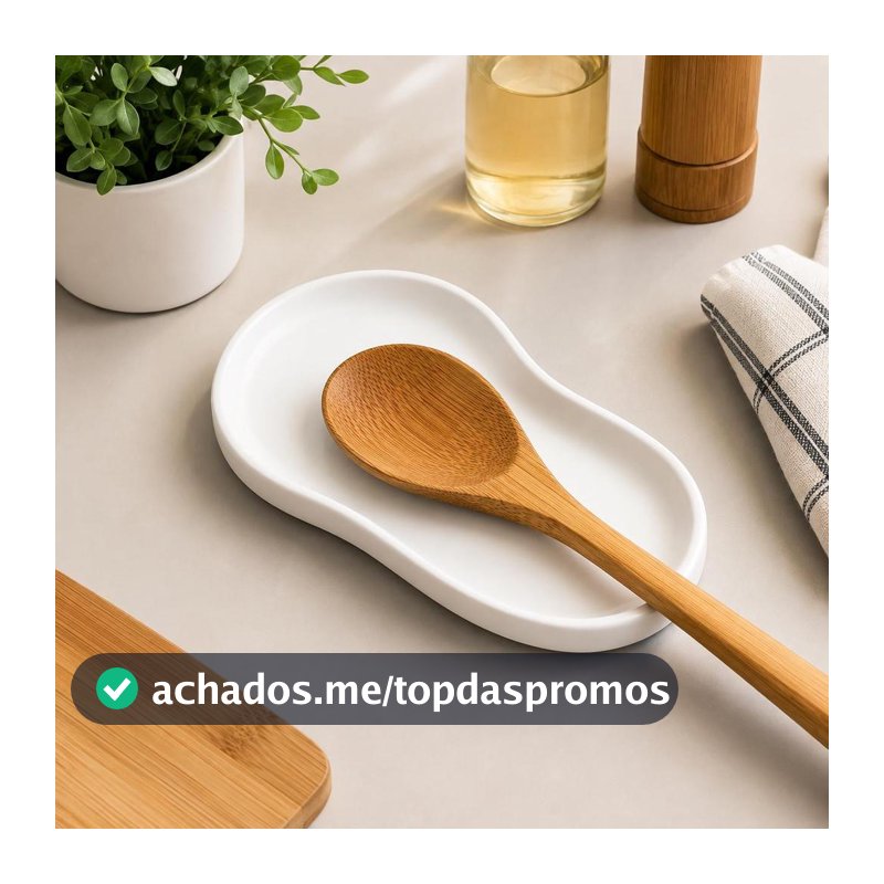 Descanso de Colher Orgânico Suporte de Utensílios para Cozinha Organizador de Bancada