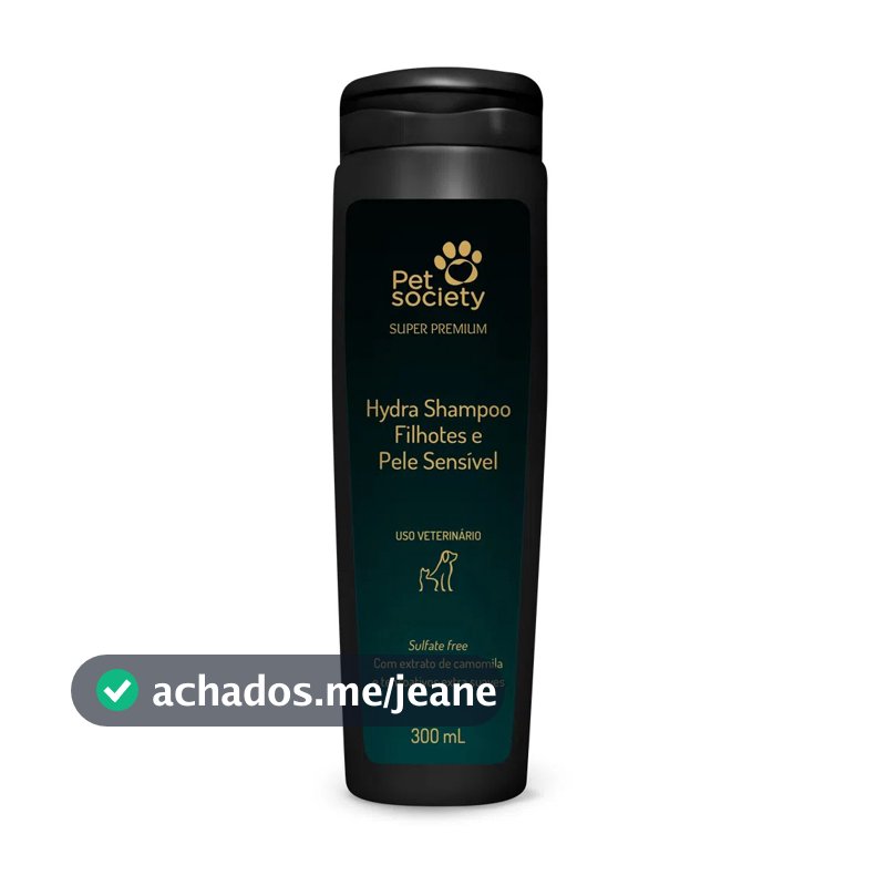 Shampoo Filhotes Pele Sensível Super Premium 300ML Hydra Pet Society