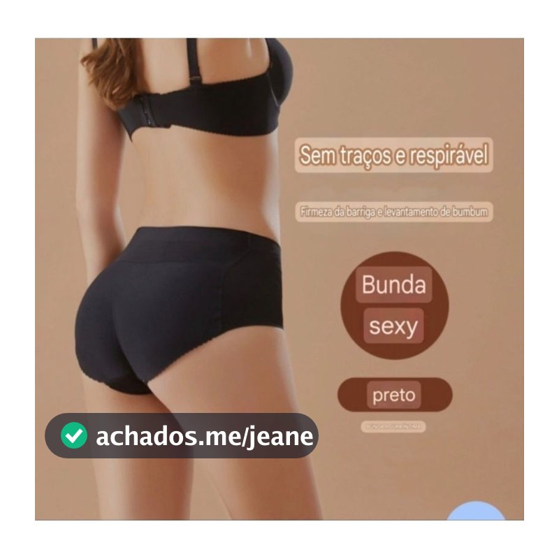 Calcinha Modeladora com Bumbum Postiço - Cinta Short Empina, Levanta e Aumenta o Bumbum - Enchimento em Espuma Anatômica