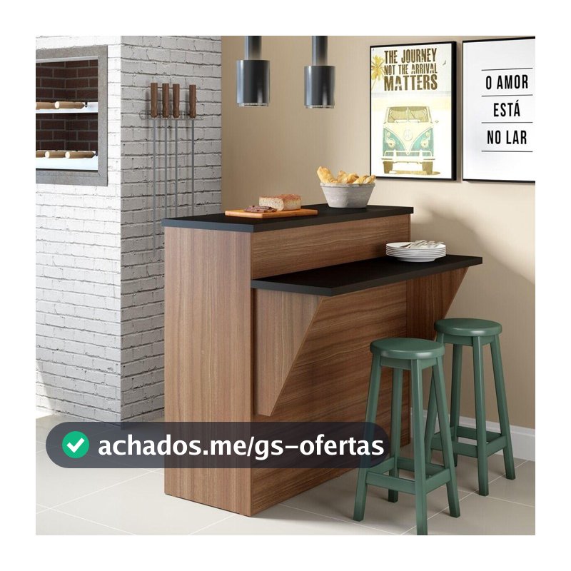 Bancada Balcão/Mesa Cozinha Calábria Multimóveis 5414 Madeirado