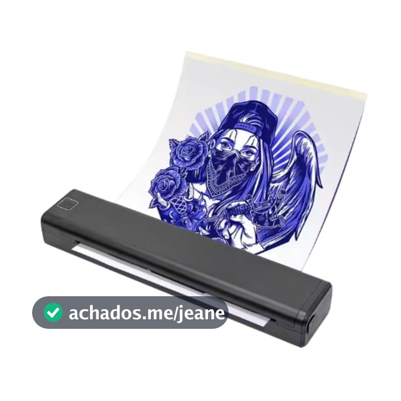 2 em 1Impressora Térmica A4 Decalque de Tatuagem Bluetooth Portátil Printer + Imprimir documento