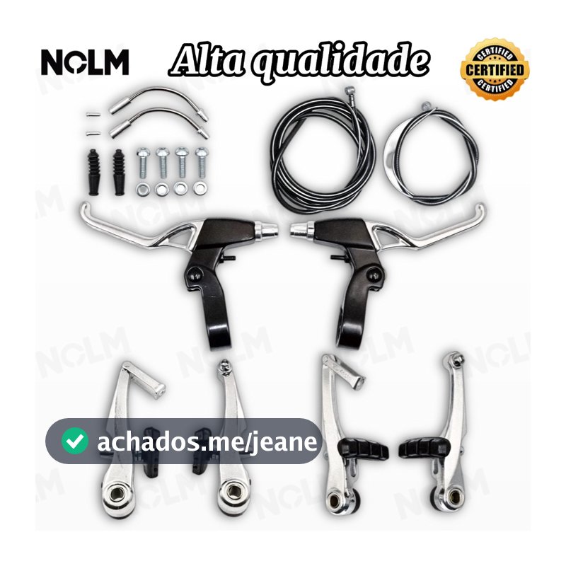 Kit Par De Freio V Brake De Aluminio Tipo Logan Com Manetes Completo Para Bicicleta Acessórios de alta qualidade