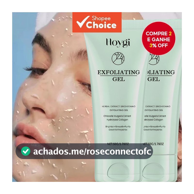 Gel Esfoliante Clareador para Remoção de Cravos - 50g (1/2 peças)