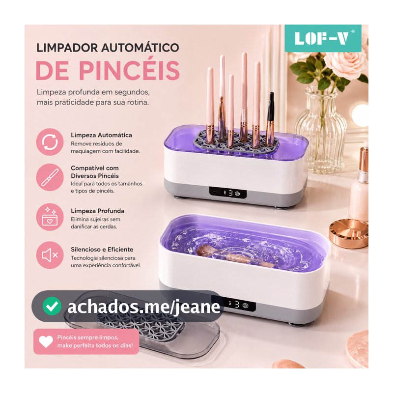 Limpador Ultrassônico UV USB Regaregavel Para Óculos Joias Pincéis Relógios Limpeza Profunda 45KHz