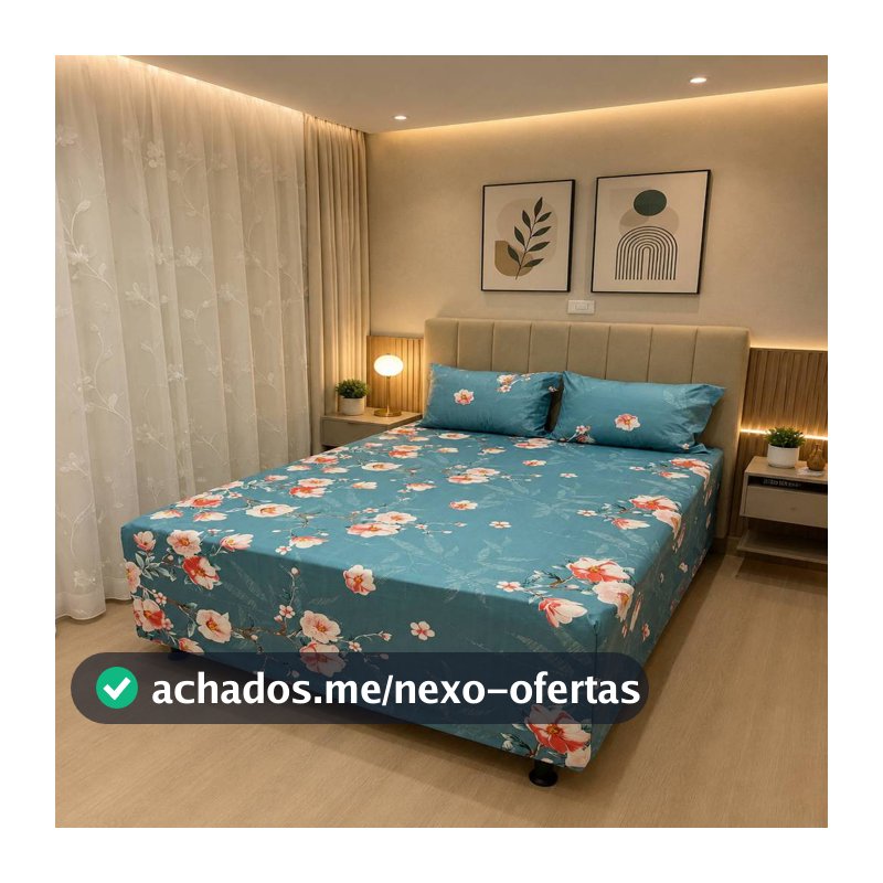 Capa Protetora Luva box Casal Conjugado Box padrão 3PÇS Percal 180 Fios