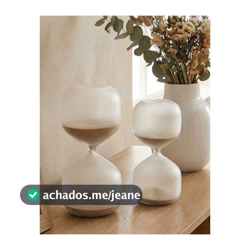 Ampulheta Decorativa Vidro Fosco Enfeite Casa Escritorio Mesa Luxo Elegante Presente Unidade ou Kit Economico